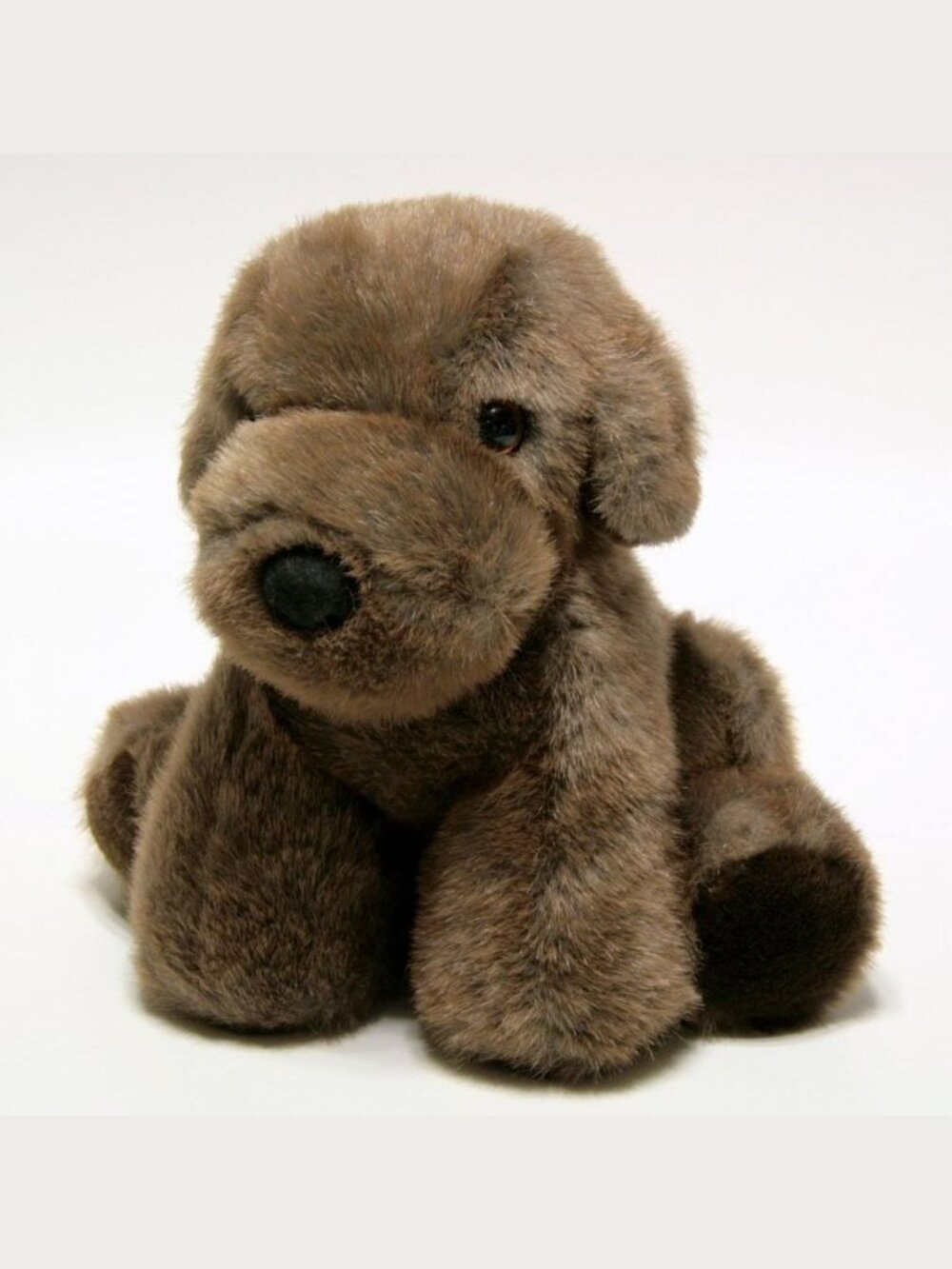 DAKIN Puppy DOG STUFFED BROWN PLUSH Sitting TOY 10" VINTAGE 1986